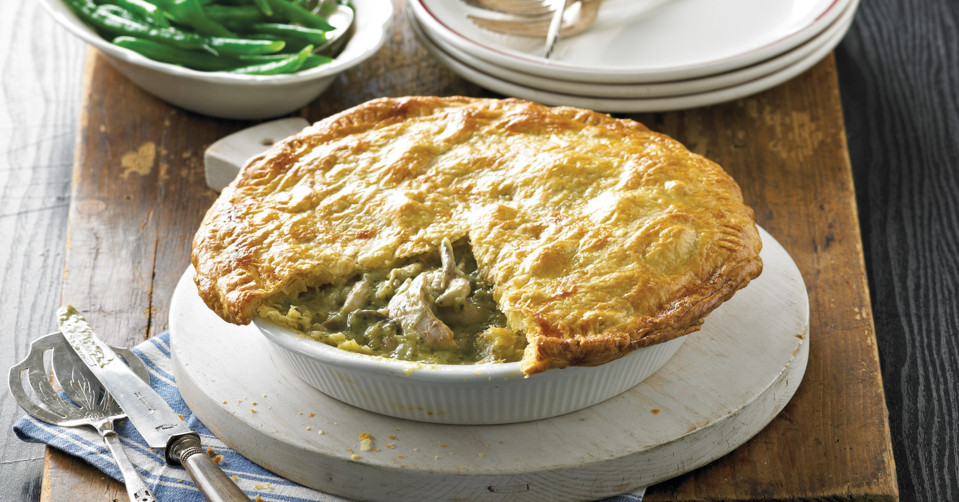 Cornfed Chicken and Coriander Pie Recipe | myfoodbook